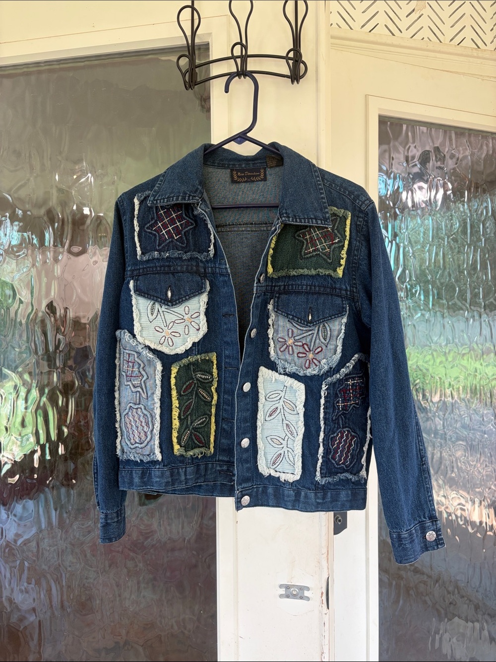 New Directions Blue Denim Jacket with Gold Label Detail
